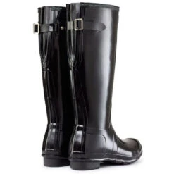Hunter Women's Original Back Adjustable Gloss Rain Boots In Black 8 Hunter Women's Original Back Adjustable Gloss Rain Boots In Black -Shoe Style Shop 1 7 179 hunt tall adjustable gloss black 1 1100x