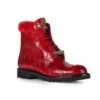 Mauri "Luxury" 4902 Red Genuine Body Alligator / Baby Crocodile Hand-Painted Ankle Boots. -Shoe Style Shop 4902