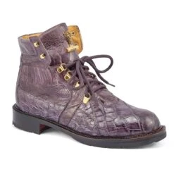 Mauri "Tracker" Medium Gray Genuine Alligator / Ostrich Leg Boots 4986.
