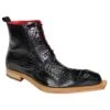 Fennix Italy "COLTON " Black Genuine Alligator / Calf-Skin Leather Ankle Boots. 2 Fennix Italy "COLTON " Black Genuine Alligator / Calf-Skin Leather Ankle Boots. -Shoe Style Shop COLTON20Black