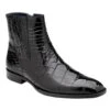 Belvedere "Ivan" Black Genuine Alligator Chelsea Boots. -Shoe Style Shop IVANBLK2