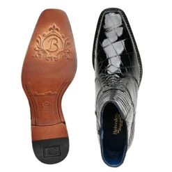 Belvedere "Ivan" Black Genuine Alligator Chelsea Boots. -Shoe Style Shop IVANBLK2 02