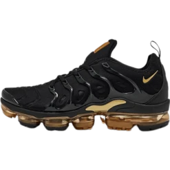 Nike Air VaporMax Plus M - Black/Metallic Gold -Shoe Style Shop Nike Air VaporMax Plus M Black Metallic Gold 1