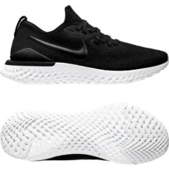 Nike Epic React Flyknit 2 M - Black/White -Shoe Style Shop Nike Epic React Flyknit 2 M Black White 3