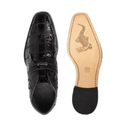 Belvedere "Racer" Black Genuine Crocodile Patchwork Chukka Ankle Boots R17P. -Shoe Style Shop Racerblack 1800x 02