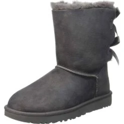 UGG Bailey Bow II - Grey -Shoe Style Shop UGG Bailey Bow II Grey 2