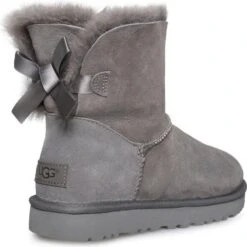 UGG Mini Bailey Bow II - Grey -Shoe Style Shop UGG Mini Bailey Bow II Grey 2