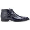 Belvedere "Stefano" Navy Genuine All Over Alligator Lace-up Ankle Boots R17. -Shoe Style Shop belvedere stefano navy genuine all over alligator lace up ankle boots r17 23528