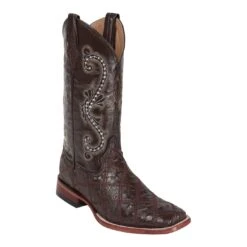 Ferrini 11693-02 "Nicotine" Genuine Ostrich Patch Boots