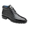 Belvedere "Gallardo" Black Genuine Crocodile Tractor Sole Ankle Boots. -Shoe Style Shop garaldblk2