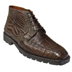 Los Altos Brown All-Over Genuine Crocodile Chukka Ankle Boots ZA2068207