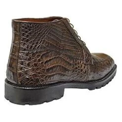 Los Altos Brown All-Over Genuine Crocodile Chukka Ankle Boots ZA2068207 -Shoe Style Shop la102 02
