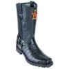 Los Altos Black Genuine All-Over Crocodile Tail Skin Biker Boots 550105 1 Los Altos Black Genuine All-Over Crocodile Tail Skin Biker Boots 550105 -Shoe Style Shop los altos black genuine all over crocodile tail skin biker boots 550105 9248