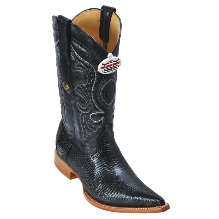Los Altos Black Genuine All-Over Lizard 3X Toe Cowboy Boots 950605 3 Los Altos Black Genuine All-Over Lizard 3X Toe Cowboy Boots 950605