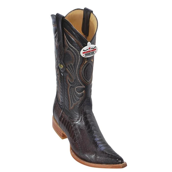 Los Altos Brown Genuine Ostrich Leg 3X Toe Cowboy Boots 950507 3 Los Altos Brown Genuine Ostrich Leg 3X Toe Cowboy Boots 950507