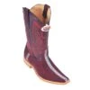 Los Altos Burgundy Genuine All-Over Stingray Rowstone Finish Square Toe Cowboy Boots 716006 -Shoe Style Shop los altos burgundy genuine all over stingray rowstone finish square toe cowboy boots 716006 9010