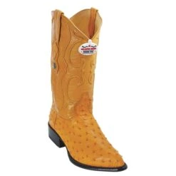 Los Altos Buttercup Genuine All-Over Ostrich J-Toe Cowboy Boots 990302.