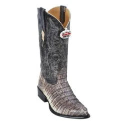 Los Altos Natural All-Over Genuine Crocodile Tail J-Toe Cowboy Boots 990149