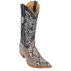 Los Altos Natural Genuine All-Over Belly Python 3X Toe Cowboy Boots 959849