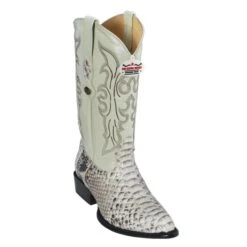 Los Altos Natural Genuine All-Over Python J-Toe Cowboy Boots 99H5749