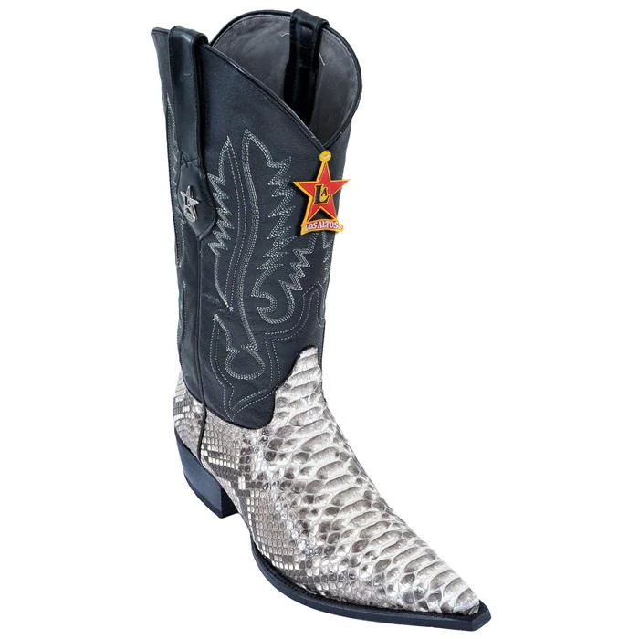 Los Altos Natural Python 3X Toe W / Cowboy Heel Boots 95V5749 3 Los Altos Natural Python 3X Toe W / Cowboy Heel Boots 95V5749