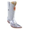 Los Altos Natural Silver Genuine All-Over Python 3X Toe Cowboy Boots 955737 -Shoe Style Shop los altos natural silver genuine all over python 3x toe cowboy boots 955737 8442