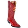 Los Altos Red Genuine All-Over Eel J-Toe Cowboy Boots 990812 -Shoe Style Shop los altos red genuine all over eel j toe cowboy boots 990812 8666