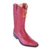 Los Altos Red Genuine Ostrich With Deer Square Toe Cowboy Boots 770312 -Shoe Style Shop los altos red genuine ostrich with deer square toe cowboy boots 770312 8796