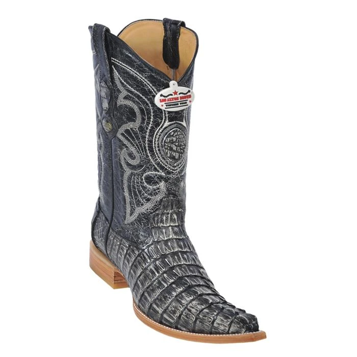 Los Altos Rustic Black All-Over Genuine Crocodile Tail 3X Toe Cowboy Boots 950181 3 Los Altos Rustic Black All-Over Genuine Crocodile Tail 3X Toe Cowboy Boots 950181