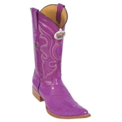 Los Altos Violet Genuine All-Over Eel 3X Toe Cowboy Boots 950892
