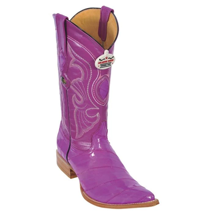 Los Altos Violet Genuine All-Over Eel 3X Toe Cowboy Boots 950892 3 Los Altos Violet Genuine All-Over Eel 3X Toe Cowboy Boots 950892