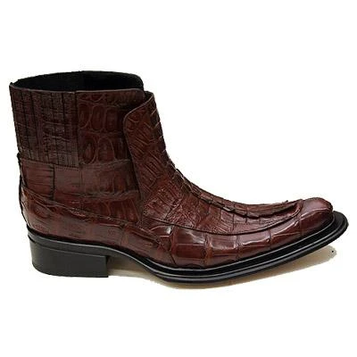 Mauri "42829" Cognac All-Over Genuine Hornback Crocodile Tail Boots 3 Mauri "42829" Cognac All-Over Genuine Hornback Crocodile Tail Boots
