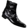 Mauri "4313" Black Genuine Eel / Python Boots -Shoe Style Shop mauri 4313 black genuine eel python boots 6893