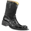 Mauri "Control" 42559 Black Genuine Hornback Crocodile Tail/Suede Cowboy Boots -Shoe Style Shop mauri control 42559 black genuine hornback crocodile tail suede cowboy boots 4140