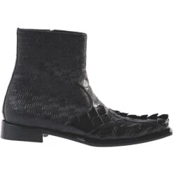 Mauri "Excelsior" 44167 Black Genuine Hornback Crocodile / Alligator / Nappa Embossed Boots
