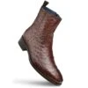 Mezlan "SX4798-S" Tabac Genuine Ostrich Straight-Heel Zipper Boots. -Shoe Style Shop sd23an
