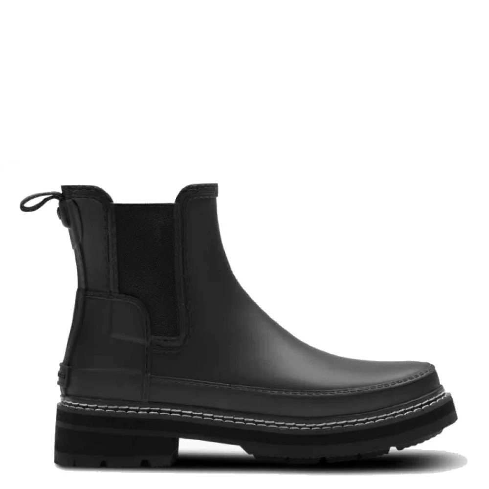Hunter Women's Refined Stitch Detail Chelsea Boots In Black 3 Hunter Women's Refined Stitch Detail Chelsea Boots In Black